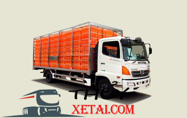 Xe tải Hino 4T7 thùng chở gà vịt - FC9JLTA